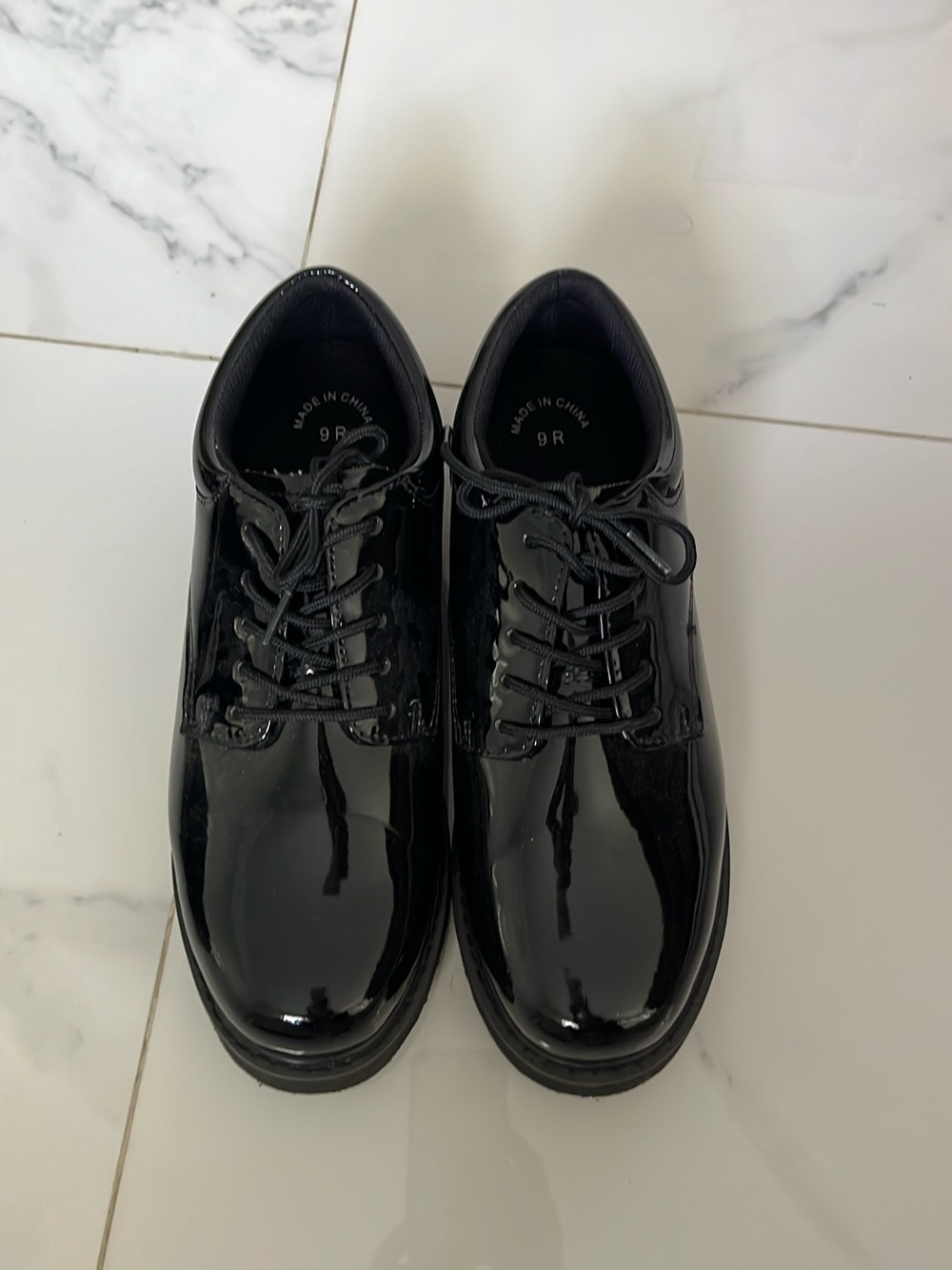 Rothco Black Patent Lace-Up Oxfords